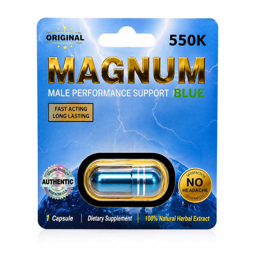 Magnum 550K Blue Capsules |Herbal Wellness Support