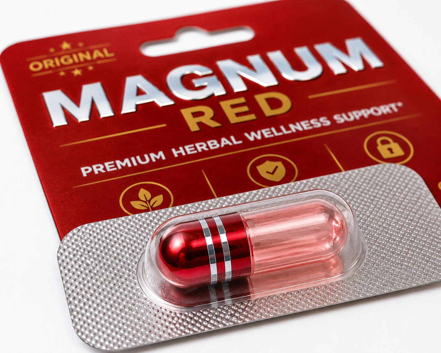 Magnum Red Herbal Wellness Capsules – 4 Count | Premium Herbal Supplement