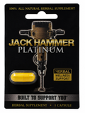 Jack Hammer Platinum capsules packaging with single capsule visible clean product image for men’s herbal wellness support