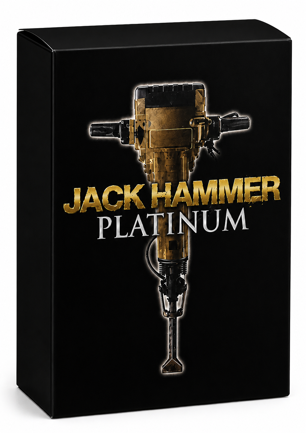 Jack Hammer Platinum packaging with a black background